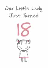 Cute Birthday Card - Little Lady - 18th created by @MisterDave