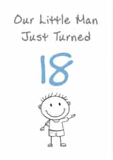 Cute Birthday Card - Little Man - 18th created by @MisterDave