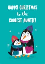 Cute Christmas Card - Coolest Auntie created by Hannah Jayne Lewin