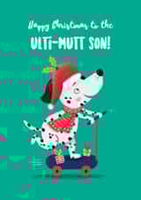 Funny Christmas Card - Ulti-mutt Son created by Hannah Jayne Lewin