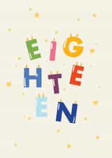 Pretty Birthday Card - Eighteen - 18th created by Jamie Lindsay