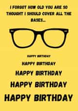 Funny joke card for birthday - loosing their eyesight created by RileyMax Creations