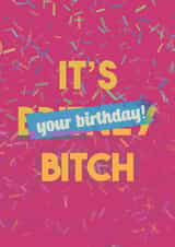 Cute birthday card for Britney fans, cake themed with sprinkles created by Up Norff Studios