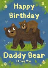 Heartfelt Birthday Card - Daddy Bear created by Holly Bushnell Illustration