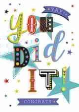 Traditional Congratulations Card - You Did It! created by IC&G