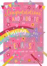 Traditional Congratulations Card - Granddaughter - Passing Your Exams created by IC&G