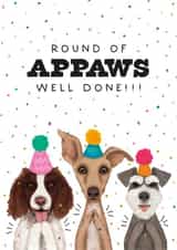 Well Done - Congratulations - GCSE - A Level Results - New Job Round of a Appaws created by badgerbee design