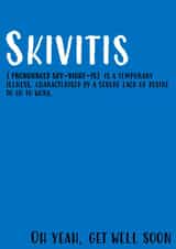 Funny and rude card for people to sick to come to work. Get well soon. created by Sarcardstic