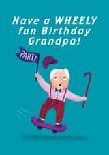 Fun Birthday Card - Grandpa - Grandpa Wheely created by Hannah Jayne Lewin