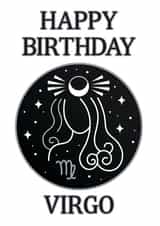 Happy Birthday Virgo Zodiac Astrology Birthday Card created by Pisces Moon