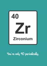 Geeky 40th Periodic Table Element Birthday Card created by Matt Facer