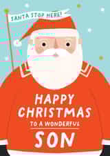 Cute Christmas Card - Santa - Wonderful Son created by Pixie Studio