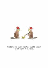Funny Christmas Card - Monkey - Bananas created by RossJDesigns