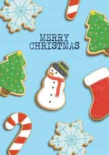 Cute Christmas Card - Baking Cookies created by Dolly and Fred