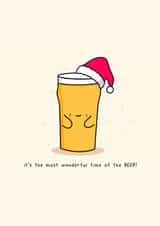 Funny Christmas Card - Most Wonderful Time of Beer! created by Rosalie Perl