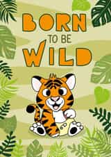 Cute new baby card for new parent(s) of a wild child! created by fizzi jayne