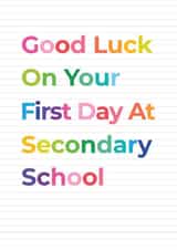 Good Luck Starting Secondary School Card created by Studio 9
