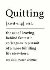 Funny Leaving Card - Quitting created by Sundiva Designs
