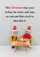 Funny Christmas Card - Moist Turkey created by Bold & Bright Cards