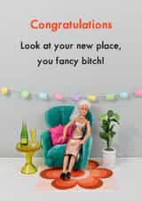 Rude New Home Card - Fancy New Place created by Bold & Bright Cards