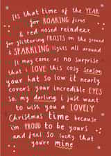 Cute Christmas card - one I love - significant other created by Pickled Prints