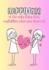 Cute card to revel in happiness together and share the warm feelings created by Grazietude