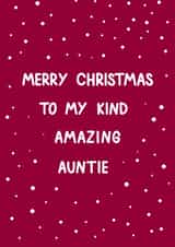 Christmas Card For Auntie - Heartfelt - Classic - Red created by HCD Illustration
