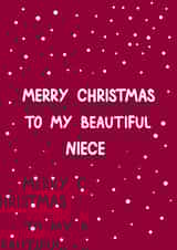 Christmas Card For Niece - Heartfelt - Cute - Classic created by HCD Illustration