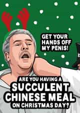 Funny Christmas Card - Succulent Chinese Meal created by All Things Banter