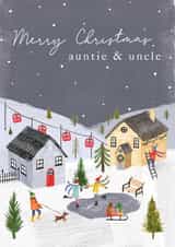 Pretty Christmas Card - Auntie & Uncle created by Making Meadows Ltd