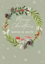 Traditional Christmas Card - Auntie & Uncle created by Making Meadows Ltd