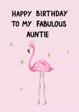 Birthday Card For Auntie - Pink - Cute created by Naughty Nice