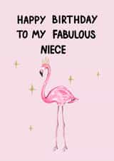 Birthday Card For Niece - Pink - Cute created by Naughty Nice