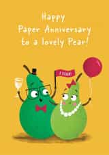 Punny Anniversary Card - 1st - Paper created by Hannah Jayne Lewin