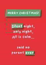 Merry Christmas - Silent Night - Parent Card created by Hartfelt Designs