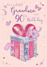 Traditional Birthday Card - Grandma - 90th created by IC&G