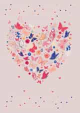 Pretty Anniversary Card - Butterfly Heart created by IC&G