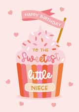 Cute Birthday Card - Niece - Sweetest Little Cupcake created by The Pattern Press