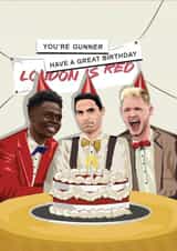 Funny Birthday Card | Saka, Ramsdale, Arteta | Arsenal created by Scored It