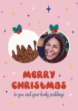 Personalised Christmas Photo Card created by Choo Choo  - Funny Christmas Card - Puddings