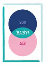 Baby Announcement, Celebratory Venn diagram for partner - expectant/new parents created by Mum Rain or Shine