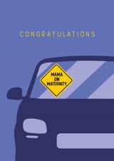 Fun Pregnancy Card - Maternity - Mama on Board created by Mum Rain or Shine