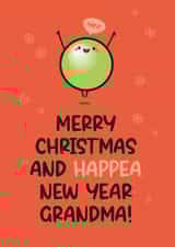 Cute Christmas Card - Grandma - Pea Pun created by Twisted Haggis
