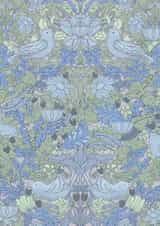 Elegant Card for birthday, anniversary or thank you note, with birds and berries created by Ilana Ewing