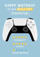 Funny Birthday Card for Daughter - Gamer – Gaming created by Macie Dot Doodles