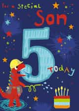 Traditional Birthday Card - Son - 5th created by IC&G