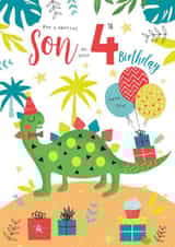 Traditional Birthday Card - Son - 4th created by IC&G