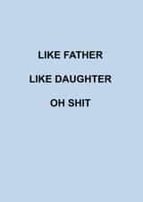 Funny birthday, fathers day card for dad created by Roxy Doodles