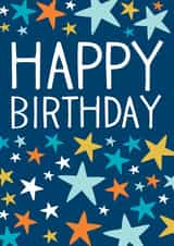 Classic Birthday Card - Male - Stars created by The Boy and the Bear