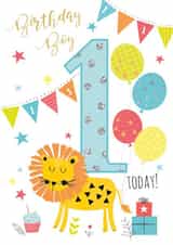 Traditional Birthday Card - 1st - Boy created by IC&G